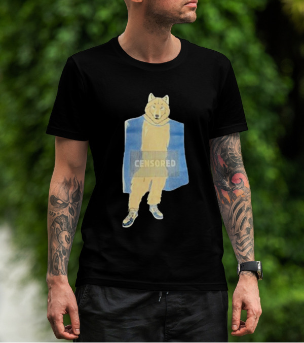 Lisan Jal Gaib Censored Wolf Retro Sneakers T-Shirt