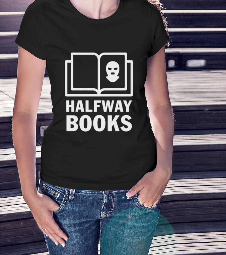 Shea Serrano Halfway Books Open Book Mask T-Shirt