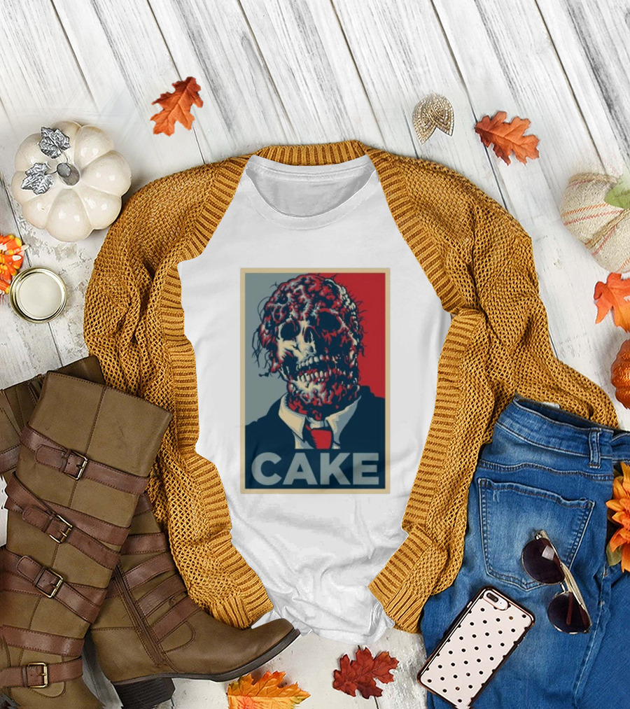 Threadless Father's Day Horror Cake Men Obama Hope Poster Zombie T-Shirt
