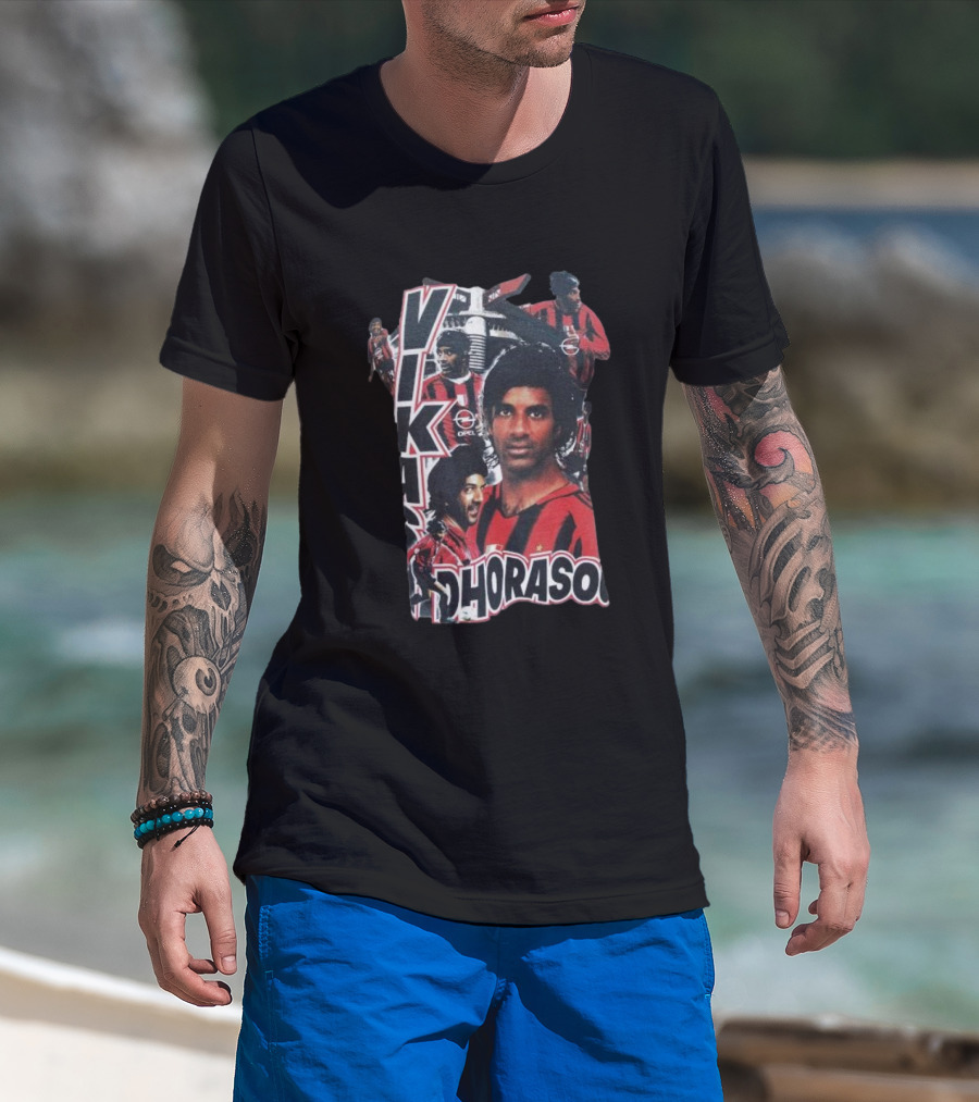 Vikash Dhorasoo AC Milan Retro Collage T-Shirt