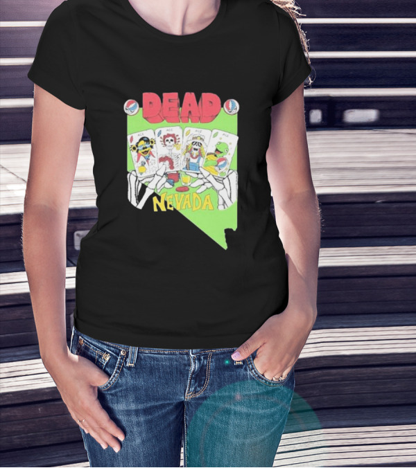 Dead Nevada United States Playing Cards Skeleton Hands T-Shirt