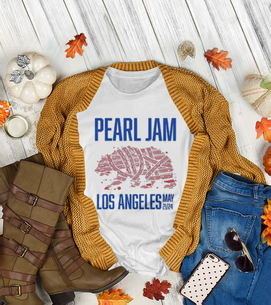 Pearl Jam Los Angeles May 21 24 Deep Sea Diver Event Night 1 Kia Forum Two Sides Print Premium T-Shirt