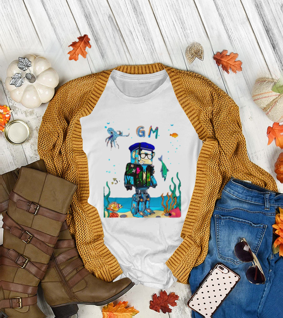 Marine Policeman NFT Robot Monkey Underwater Scene GM T-Shirt