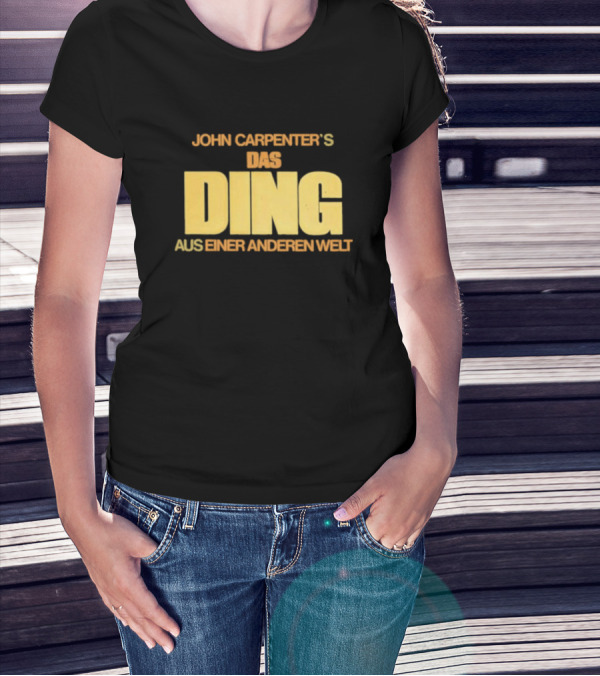 John Carpenter's Das Ding Aus Einer Anderen Welt Classic Horror Movie Title Text T-Shirt