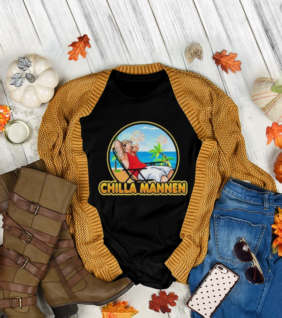 Keebabb Chilla Mannen 2024 Beach Relaxation Tropical Palms T-Shirt