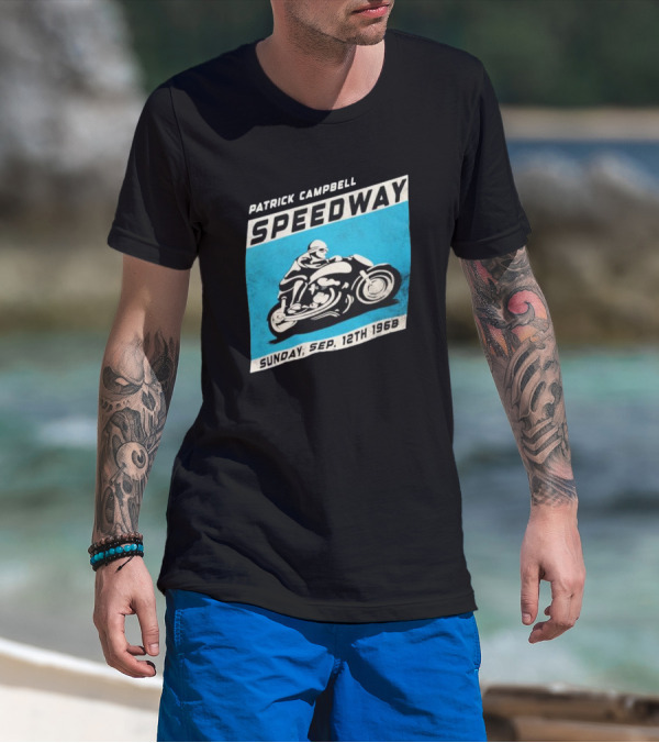 Patrick Campbell Speedway Motorcycle Racing Sunday Sep 12th 1968 T-Shirt