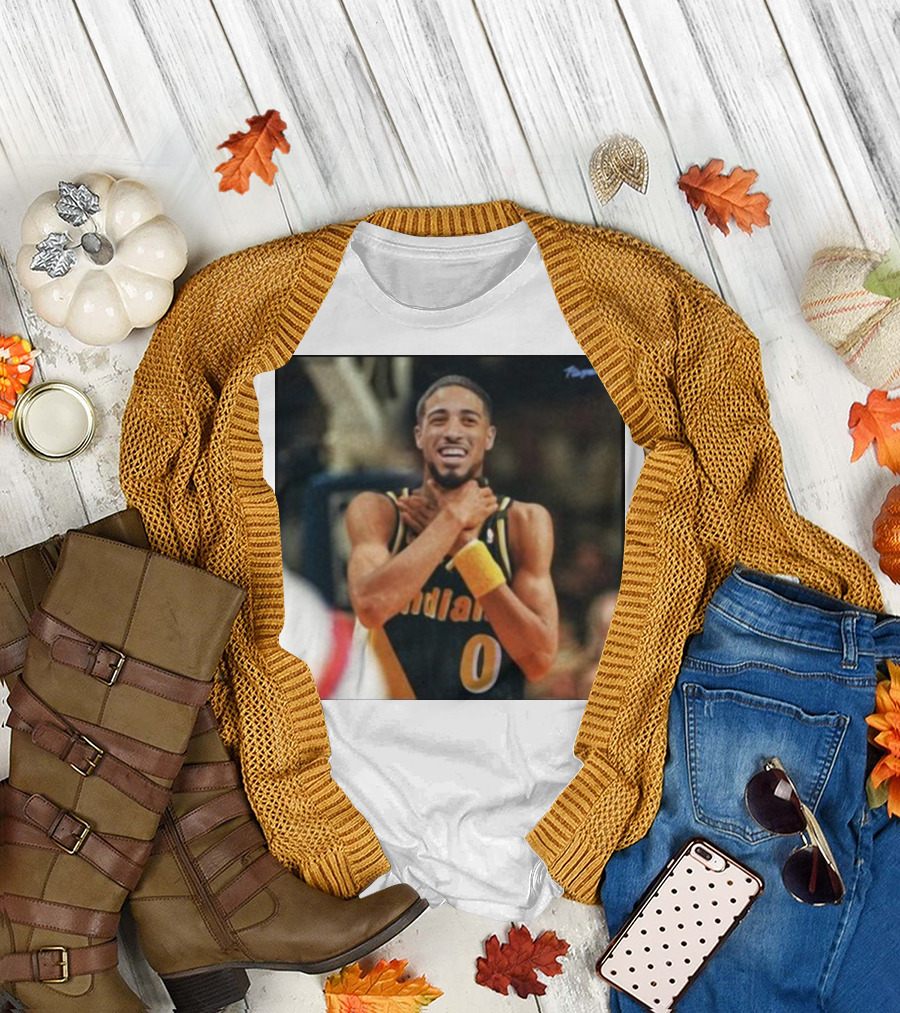 Tyrese Haliburton Indiana Choke Gesture Reggie Miller NBA T-Shirt