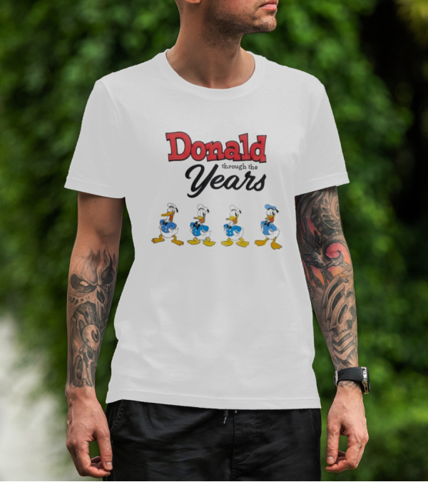 Donald Duck Through The Years Evolution Stages T-Shirt