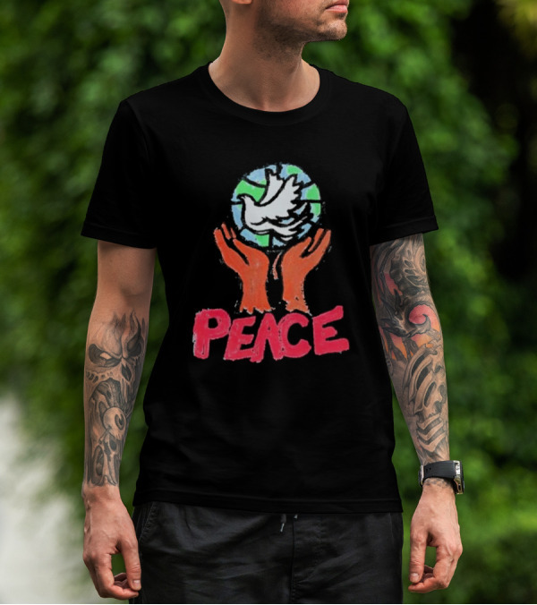 Anthony Edwards Foot Locker Just Don World Peace Dove Hands Peace T-Shirt