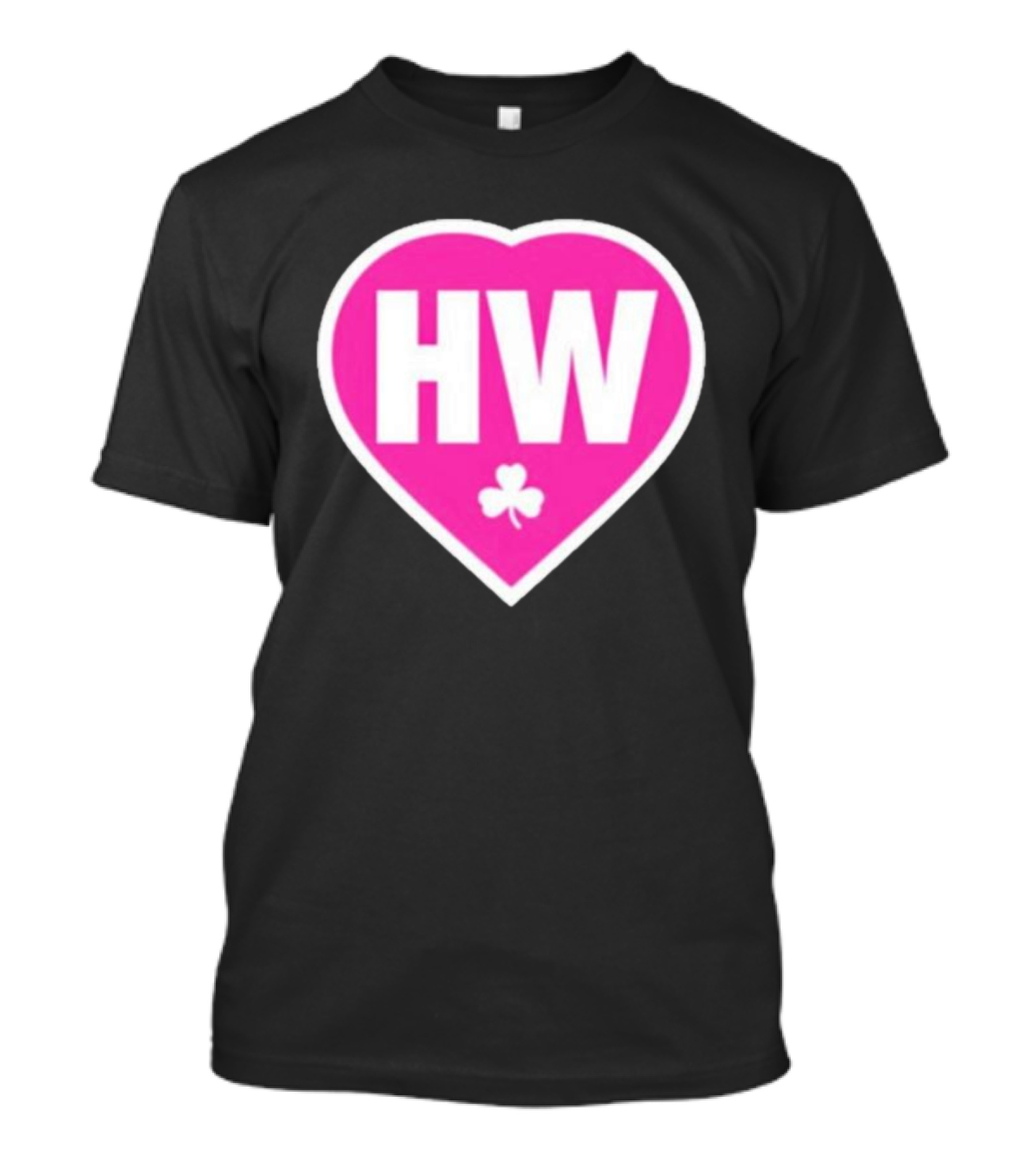 Celtics HW Heart With Pink Clover Move4Heather T-Shirt