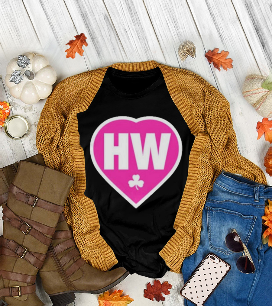 Celtics HW Heart with Pink Clover Move4Heather T-Shirt