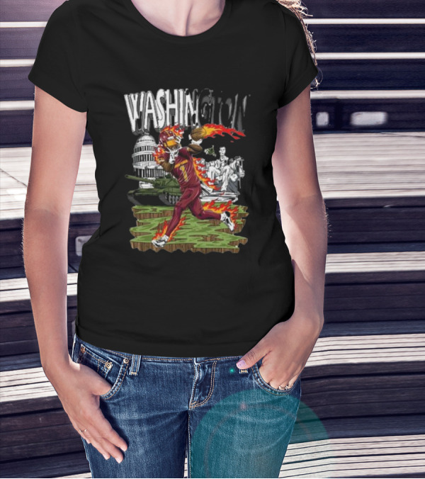 Washington Dark Horse Jd X Dh Football Fire Monuments T-Shirt