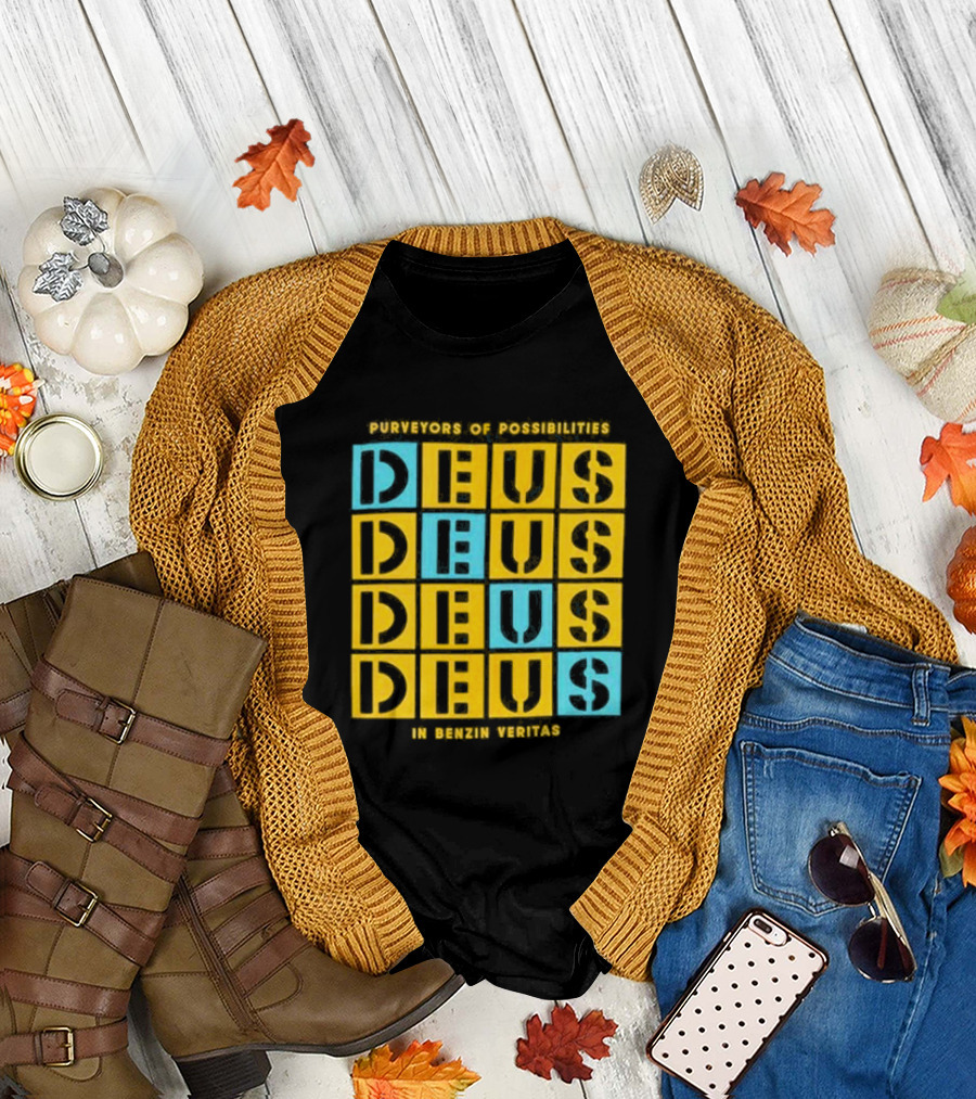 Purveyors Of Possibilities Deus Deus Deus Deus In Benzin Veritas T-Shirt
