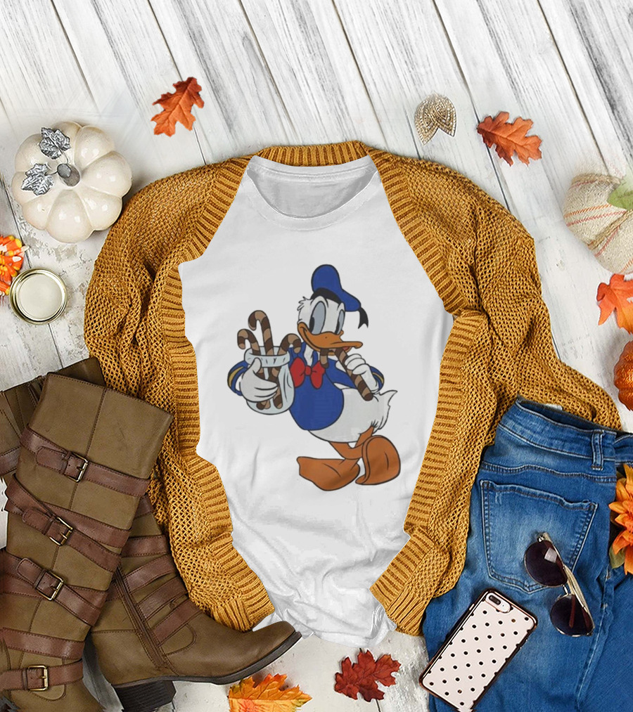 Donald Duck Festive Candy Canes T-Shirt