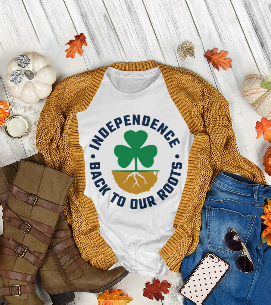 Independence Back to Our Roots Shamrock with Ireland Colors T-Shirt