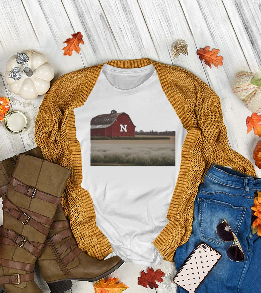 Husker Barn Nebraska Red Barn N T-Shirt