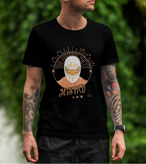 Mistico Est 1998 Wrestling Iconic Masked Starburst T-Shirt