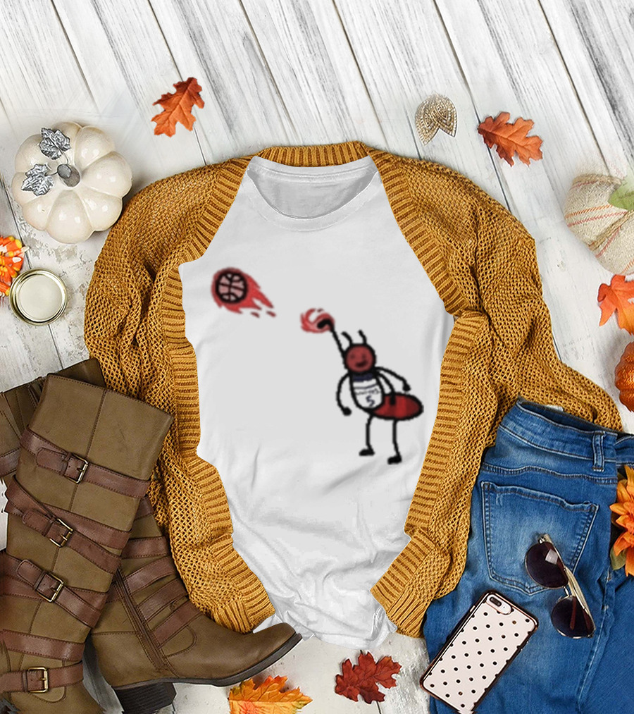 Paint Fire Ant Playing Basketball T-Shirt