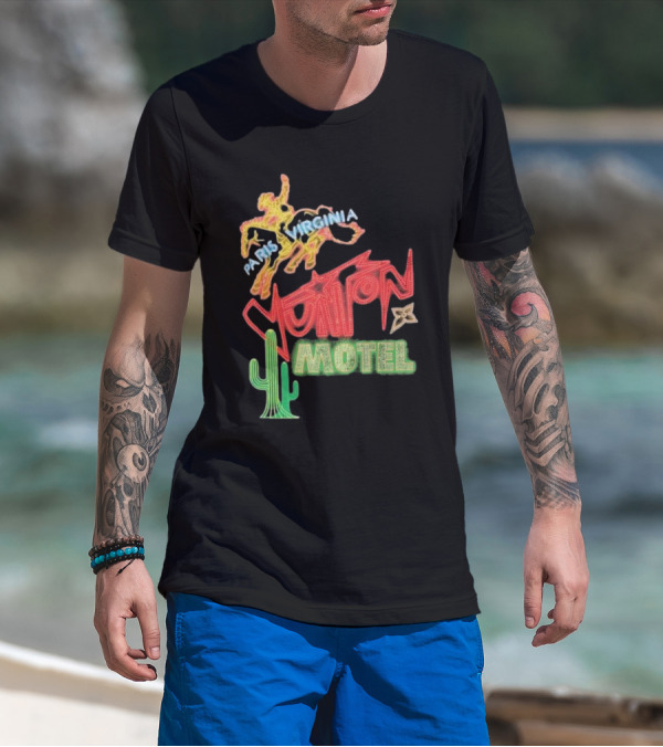 Paris Virginia Vuitton Motel Neon Cactus Cowboy Retro Sign T-Shirt