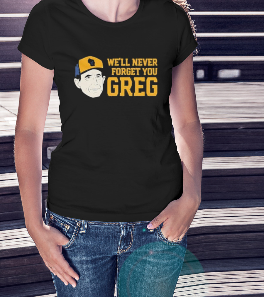 Reviewing The Brew Craig Counsell We’ll Never Forget You Greg Wisconsin Icon T-Shirt