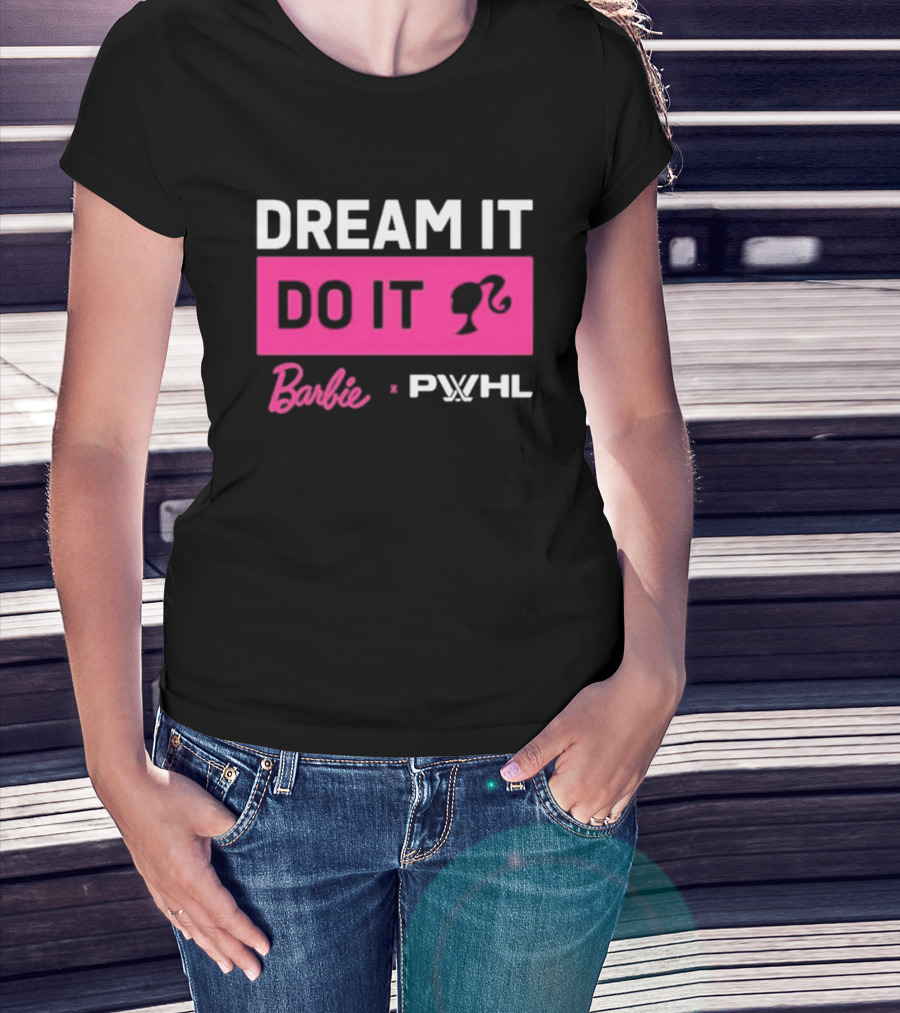 Barbie Dream It Do It X PWHL Collaboration T-Shirt