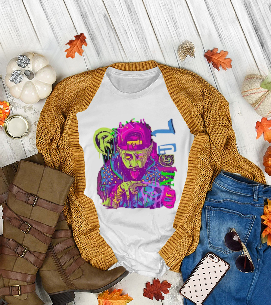 Trey Miguel Neon Drip Purple Paint T-Shirt