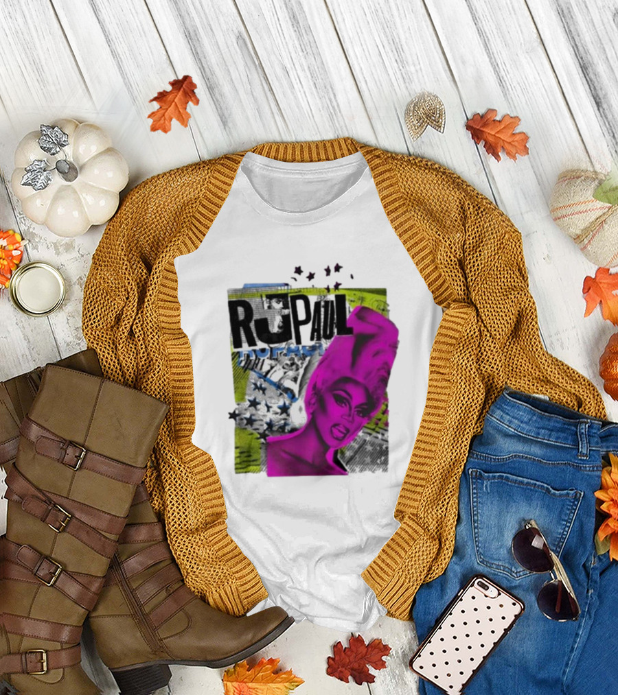 Rupaul Star Power Glam Pop Art Collage T-Shirt