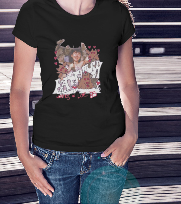 Kate Bush Hounds Of Love 85 Heart And Dog T-Shirt