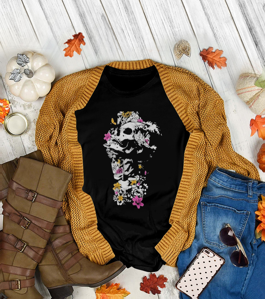 Sullivan King Skull Wave Floral Fusion T-Shirt