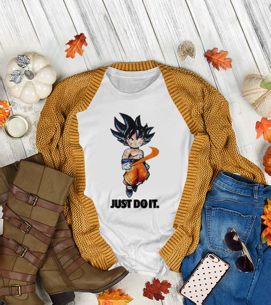 Son Goku Just Do It Dragon Ball Crossover T-Shirt