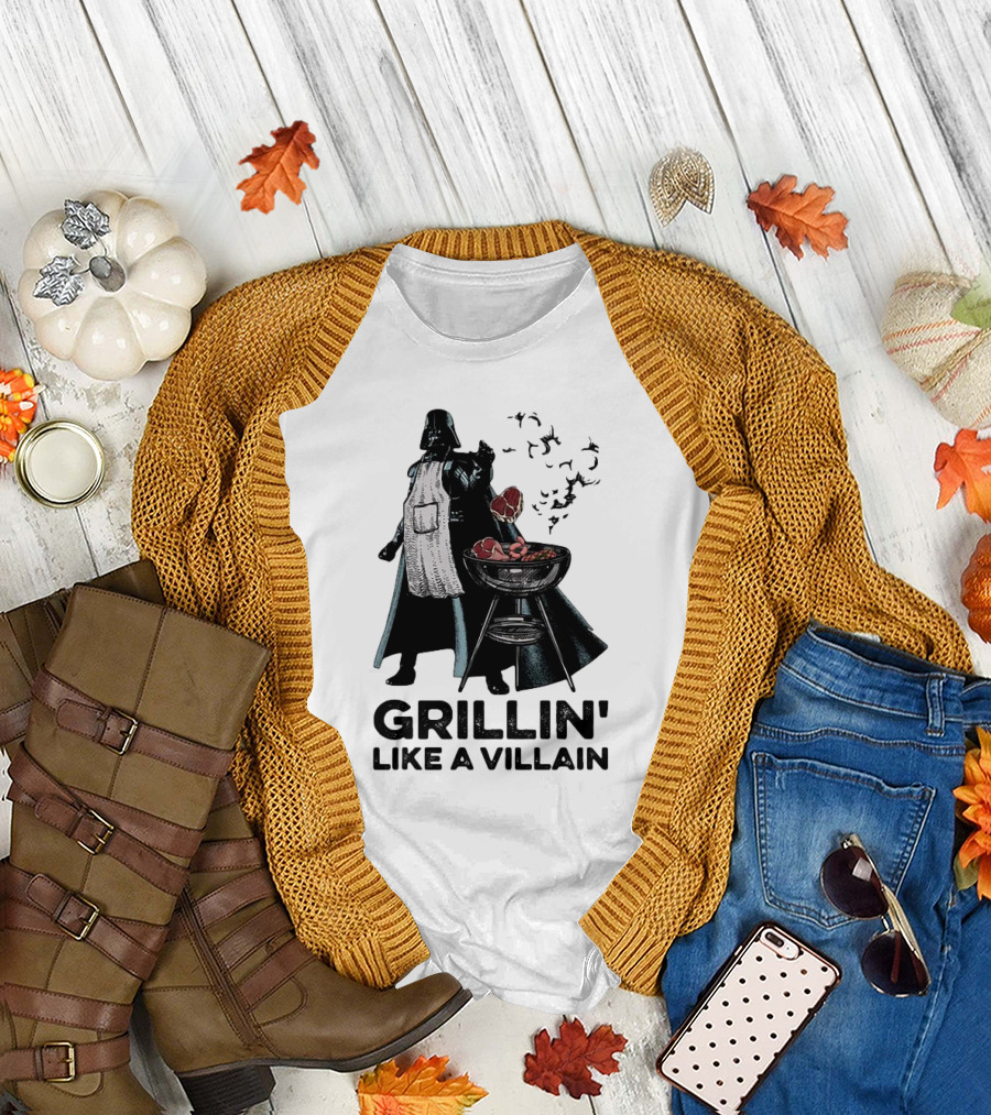 Star Wars Grillin' Like a Villain Darth Vader BBQ Scene T-Shirt