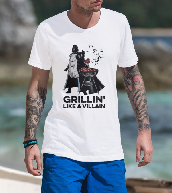 Star Wars Grillin' Like A Villain Darth Vader BBQ Scene T-Shirt
