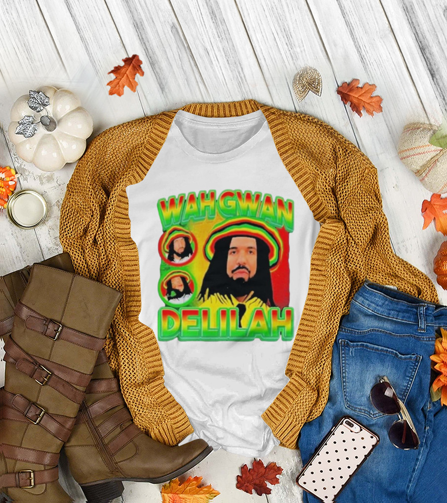 Wah Gwan Delilah Rasta Colors Drake T-Shirt