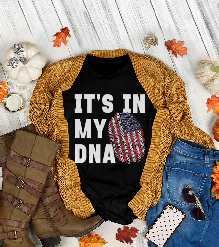 IT'S IN MY DNA American Flag Fingerprint T-Shirt