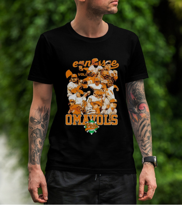 Tennessee Volunteers Omavols Baseball Players Collage T-Shirt