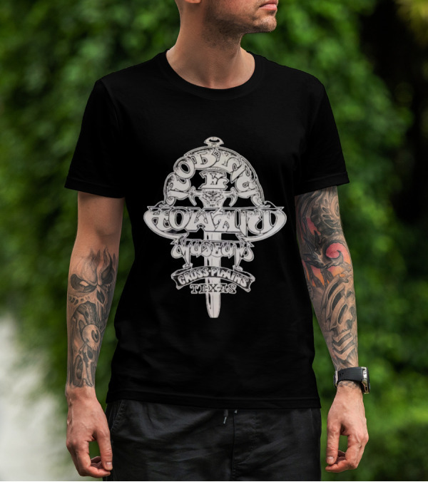 Robert E. Howard Museum Sword Emblem Cross Plains Texas T-Shirt