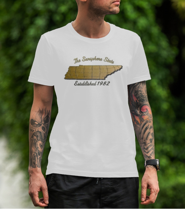 The Sunsphere State Tennessee Map Established 1982 T-Shirt