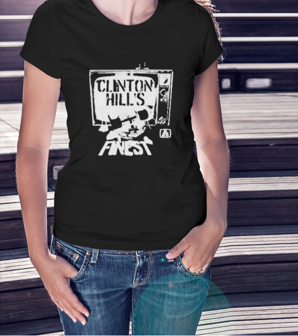 Clinton Hill's Finest As Seen On TV Retro Style Television T-Shirt