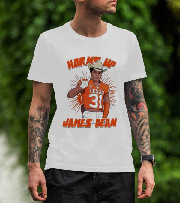 Horns Up Texas 31 Cowboy James Dean T-Shirt