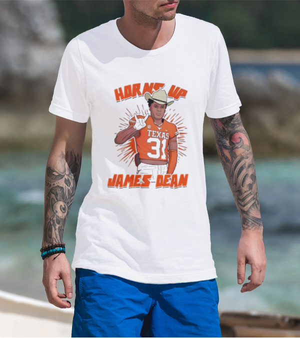 Horns Up Texas 31 Cowboy James Dean T-Shirt