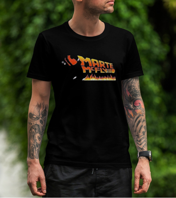 Marte McFly Fire Player Retro Flame T-Shirt