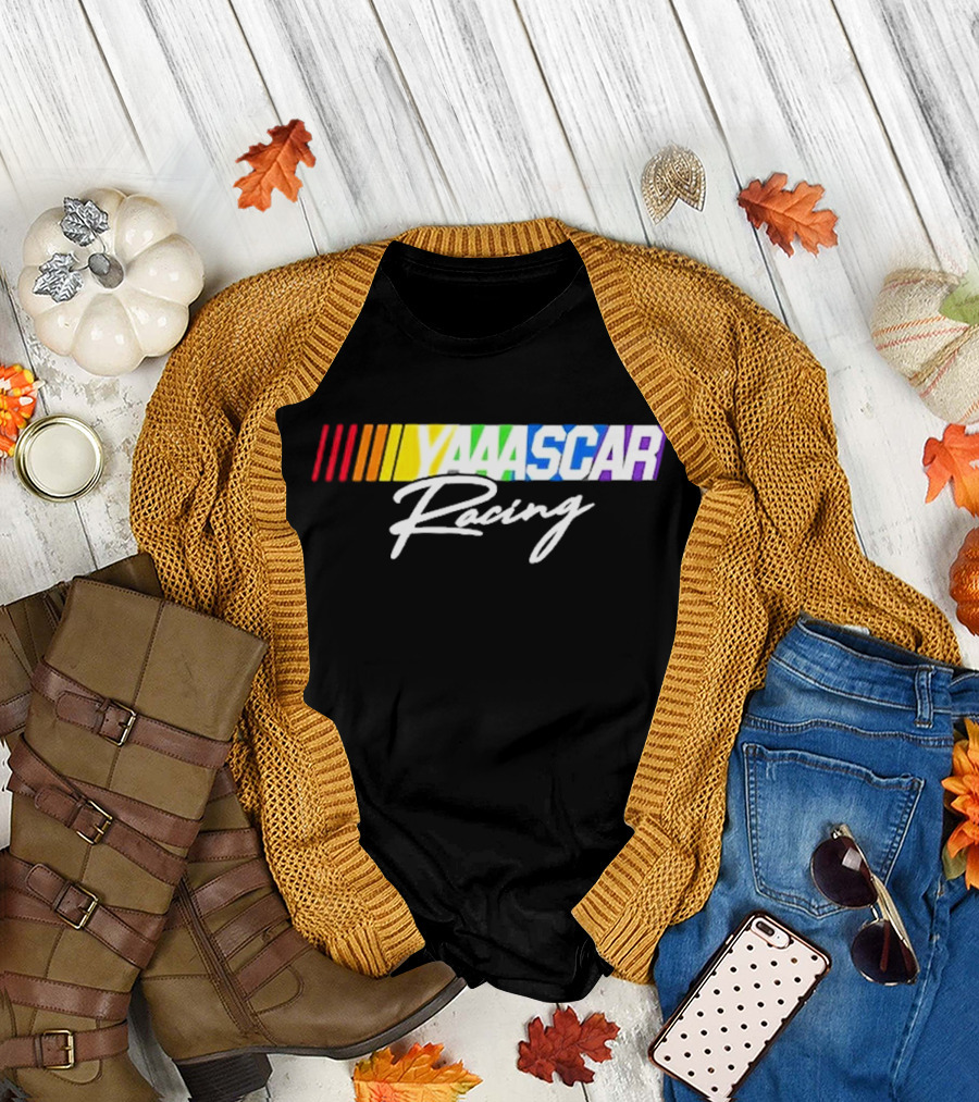 NASCAR Yaaascar Racing Checkered Flag Sports T-Shirt