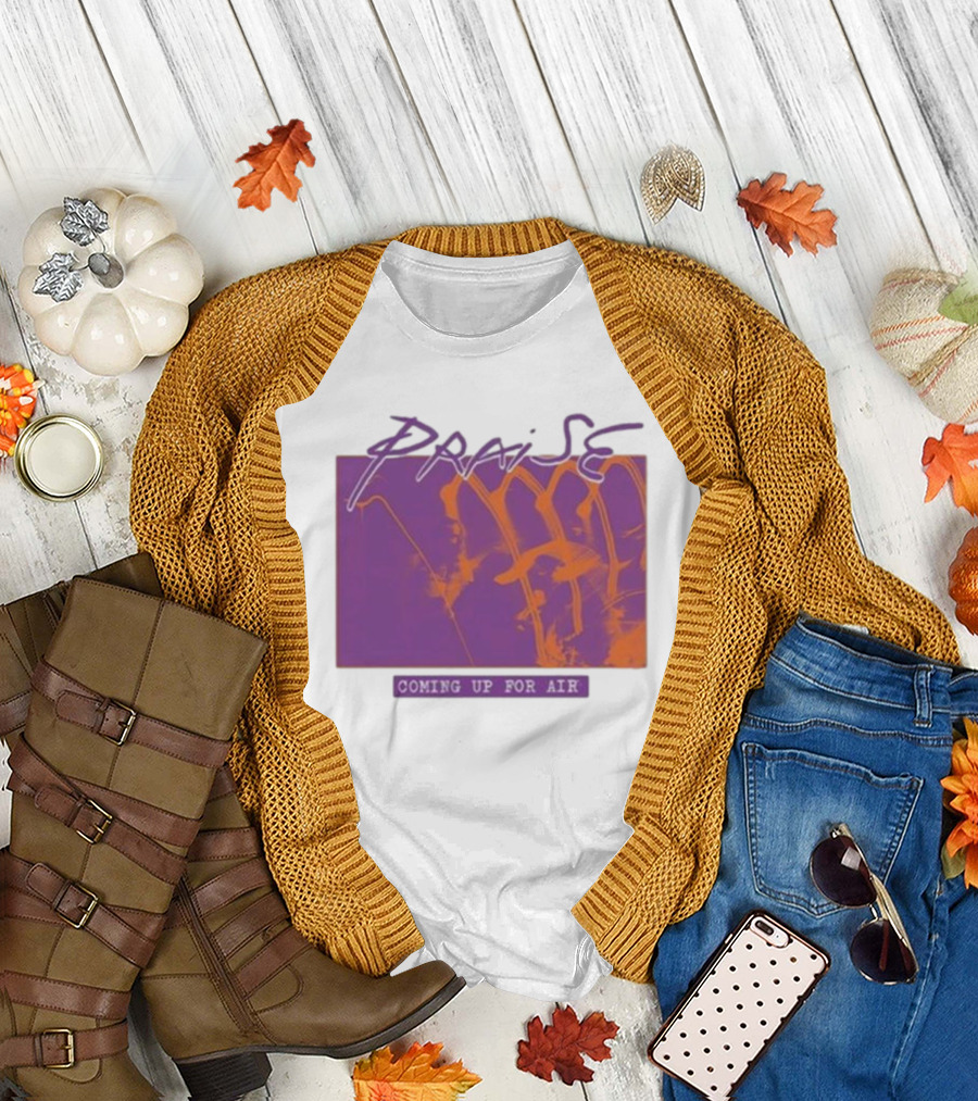 Praise Coming Up For Air Purple and Orange Abstract T-Shirt