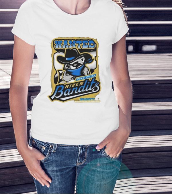 Wanted Quad Cities River Bandits Gnarcity Collectors And Knickleheads T-Shirt