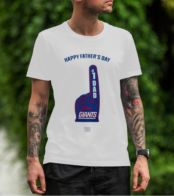 New York Giants #1 Dad Happy Father’s Day 2024 Fan Foam Finger T-Shirt