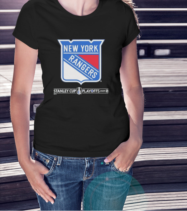 New York Rangers Stanley Cup Playoffs 2024 Hockey Team Emblem T-Shirt