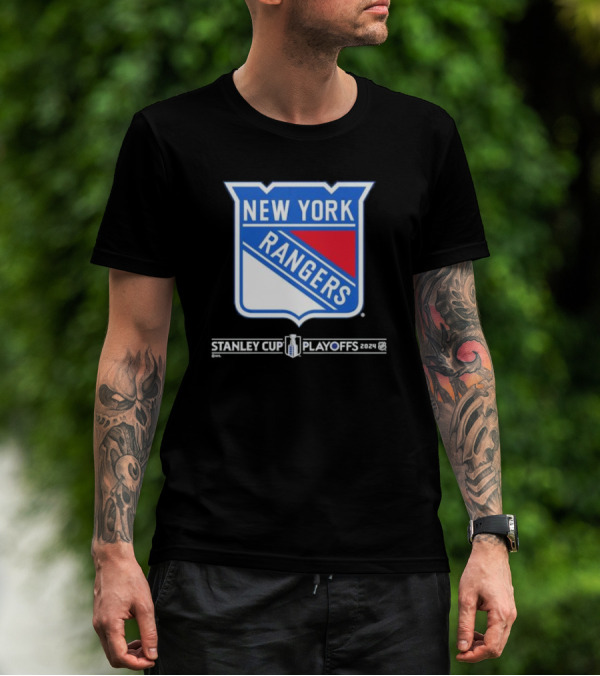 New York Rangers Stanley Cup Playoffs 2024 Hockey Team Emblem T-Shirt