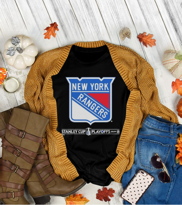 New York Rangers Stanley Cup Playoffs 2024 Hockey Team Emblem T-Shirt
