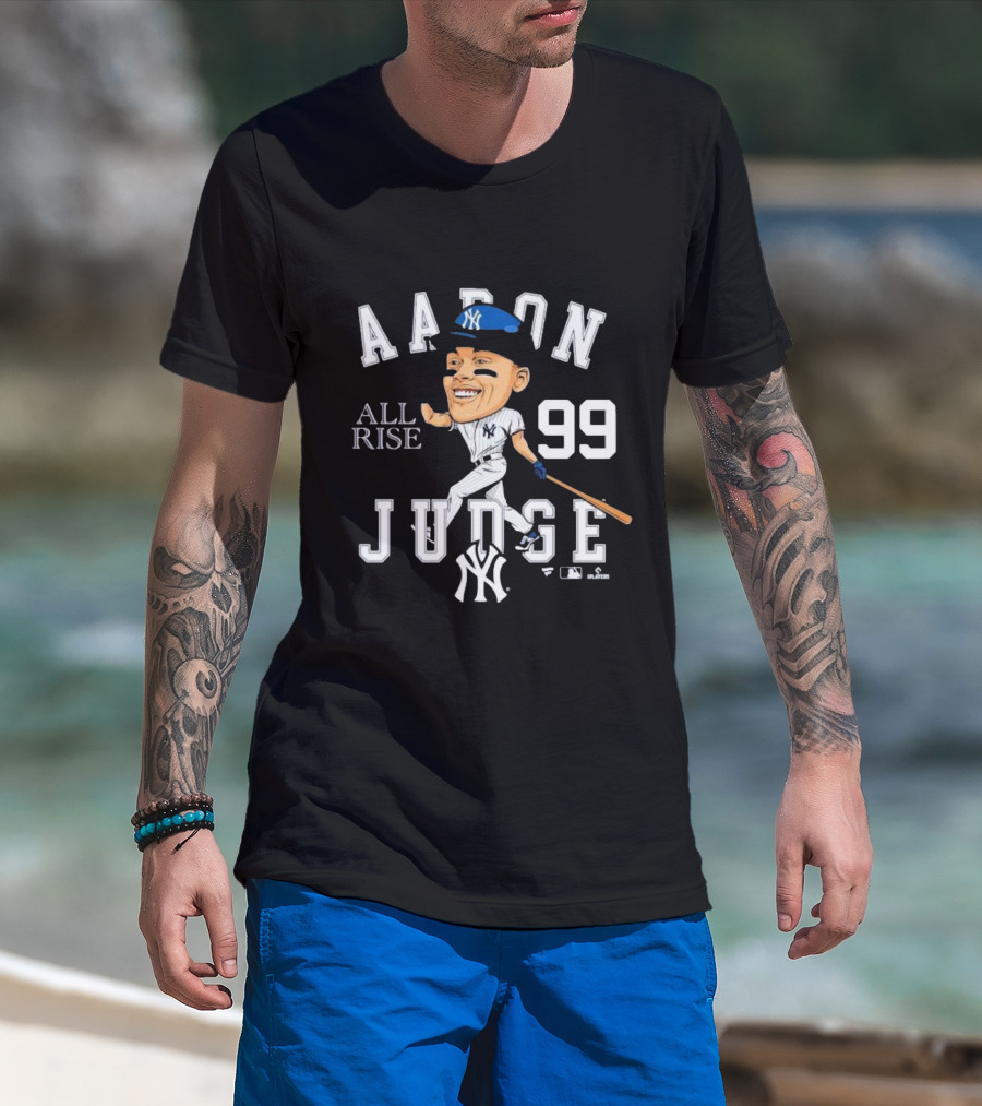 Aaron Judge New York Yankees 99 All Rise Caricature T-Shirt