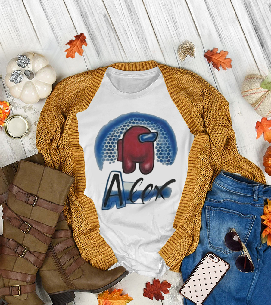 Alex Among Us Red Blue Honeycomb T-Shirt
